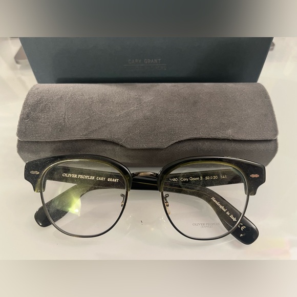 Oliver Peoples Cary Grant 2 Optical Frames in Emerald Bark MSRP$436 Great Gift - Picture 15 of 16